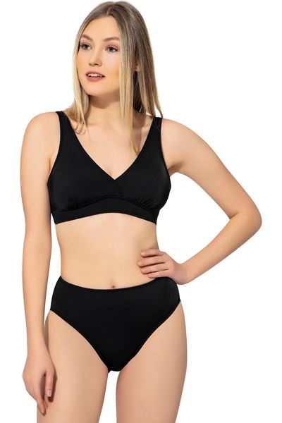 Düz Kruvaze Bikini Takım Siyah - 11005.1834.