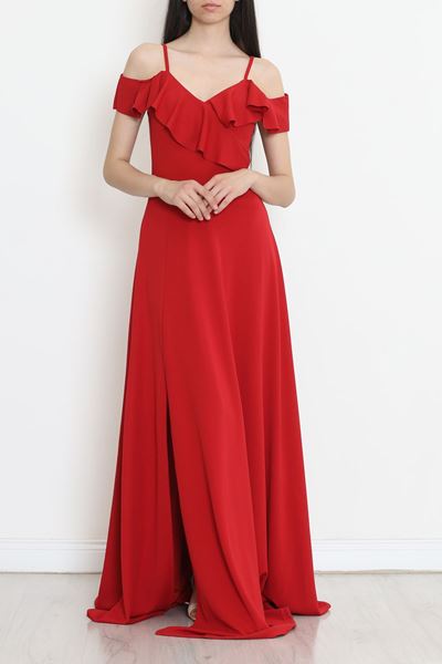 Krep Elbise Kırmızı - 582190.1592.
