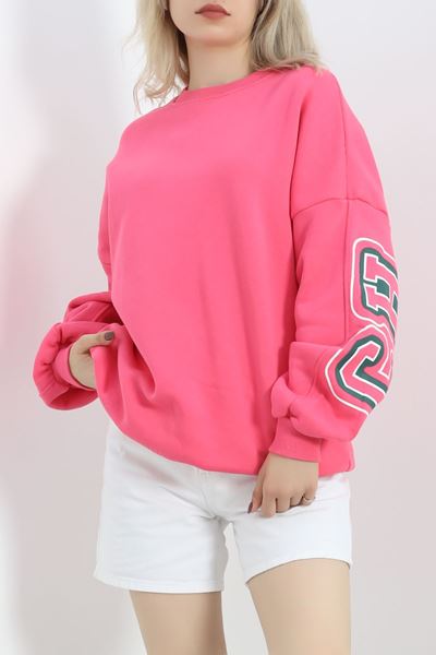 Sırt Baskılı 3 İplik Sweat Pembe - 20348.1873.