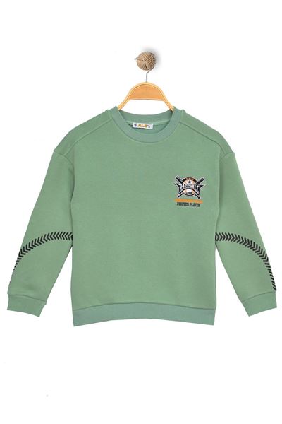 8-12 Yaş Üç İplik Çocuk Sweat Mint - 32556.1576.