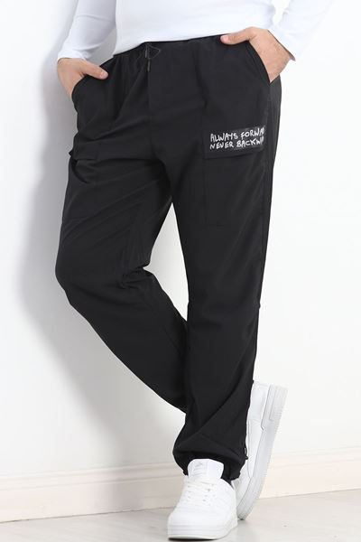 Paraşüt Kumaş Jogger Alt Siyah1 - 19377.1874.