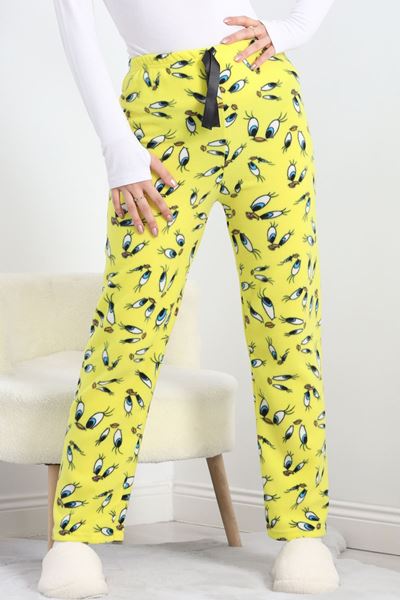 Polar Kumaş Pijama Altı Sarı - 20789.1287.