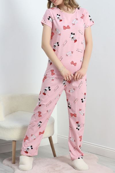 Alt Üst Aynı Pijama Takımı Pembe - 50079.1857.