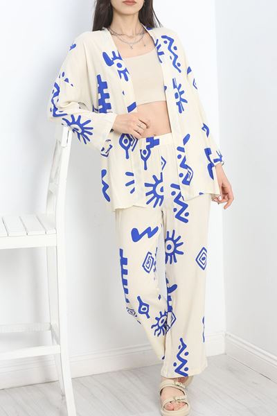 Kimono Desenli Takım Bejsaks - 22538.1247.