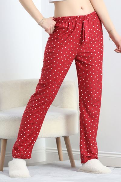 Süet Pijama Altı Bordo - 50112.1050.