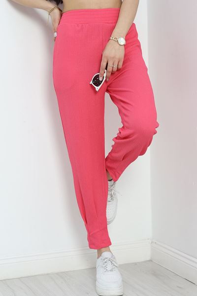 Bürümcük Paça Pensli Pantolon Pembe - 22537.1247.