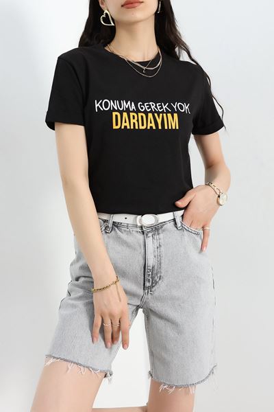 Baskılı Tişört Siyah - 40494.1720.