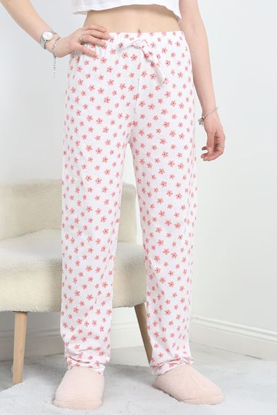 Desenli Süprem Pijama Altı Beyazçiçek - 70070.1952.