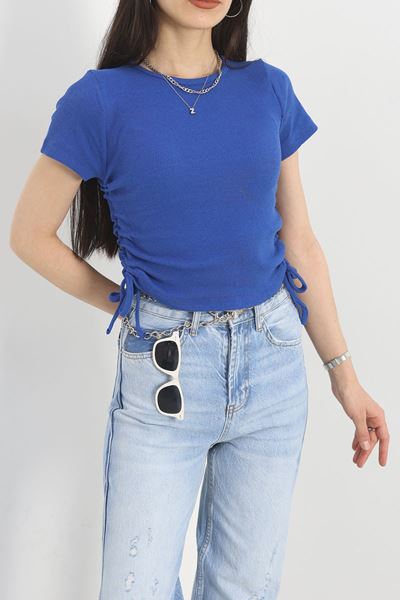 Bisiklet Yaka Yanları Büzgülü Body Saks - 70049.599.