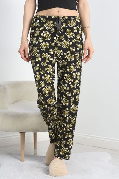 Ring Viskon Pijama Altı Siyahyeşil - 50420.1928.